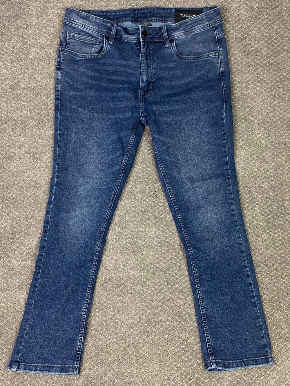 The Perfect Jean NYC Slim Fit Jeans Mens 35x30 Fits 35x29 Blue Stretch